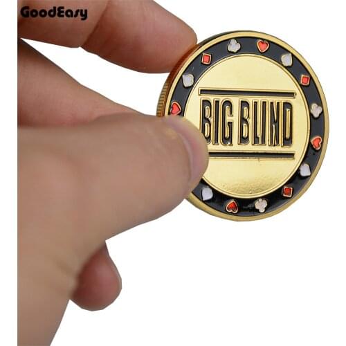 Hot Poker Card Guard Protector Metal Token Coin with Plastic Cover Metal Poker Chip Set Texas BIG BLIND Dealer Button