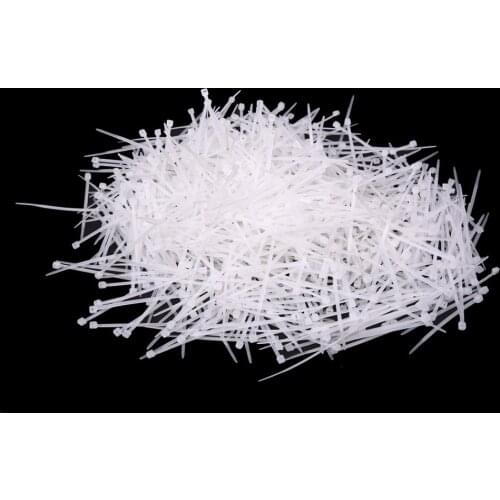 IMC Hot 1000 Pcs White Plastic Cable Zip Tie Fasten Wrap 60mm x 2mm
