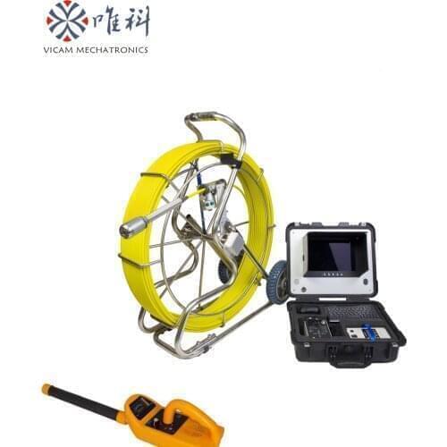 100m Pipe Inspection Video Camera, DVR IP68 Drain Sewer Pipeline Industrial Endoscope with 10" Monitor With 512Hz transmitter