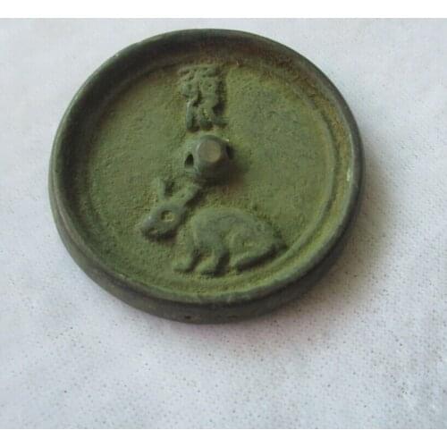 Collectible Chinese Old Bronze Carved "Rabbit" Coin /Zodiac Figurines Free shipping