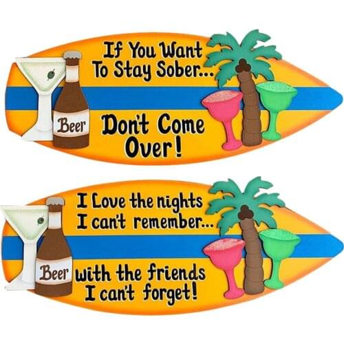 Summer Surfboard Hanging Wooden Board Decor Durable Surfboard Sign Home Decor Each Swimming Pool Bar Home Wall Decoration