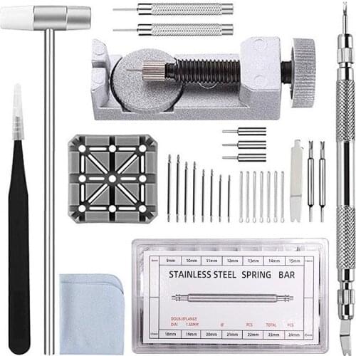 Watch Band Repair Tool Kit Link Remover Professional Spring Bar Set For Watch Band Replacement Fit Bands Up To 30 mm Wide
