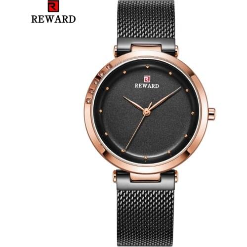 REWARD Womens Watches Luxury Diamond Fashion Dress Quartz Watch Women Watches Waterproof Designer Ladies Watch Zegarek Damski