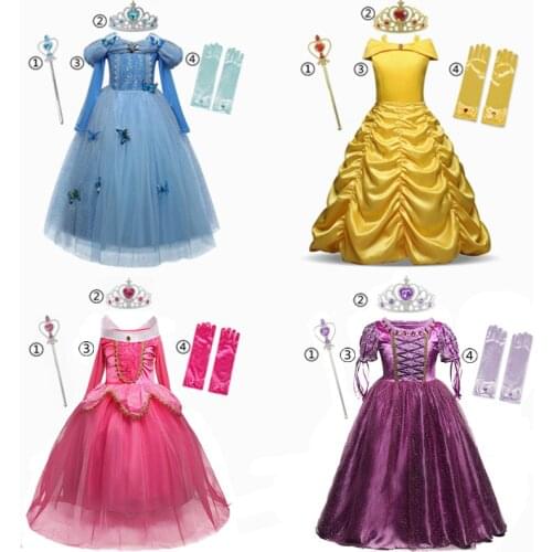 Girls Halloween Parrty Dresses Kids Carnival Cosplay Fancy Dress Up Children 4 5 6 7 8 9 10 Year Christmas Clothing Costume