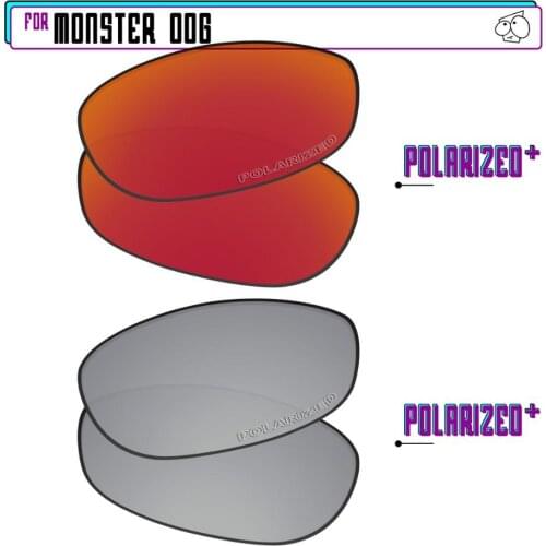 EZReplace Polarized Replacement Lenses for - Oakley Monster Dog Sunglasses - Sir P Plus-RedP Plus