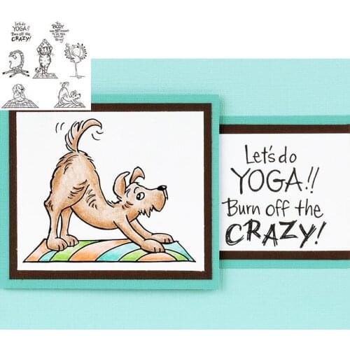 6*7/5*8inch Clear Transparent Stamps Downward Dog Yoga Cat Giraffe Flamingo DIY Scrapbooking Album Craft 2020 New#19