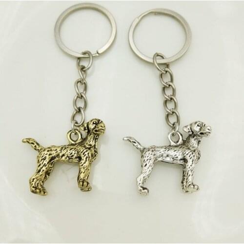 Drop Shipping Vintage Jewelry Dog Key Chain Labrador Retriever Keychains Cute Bag Charm Pendant Animal Key Ring Pet Jewelry