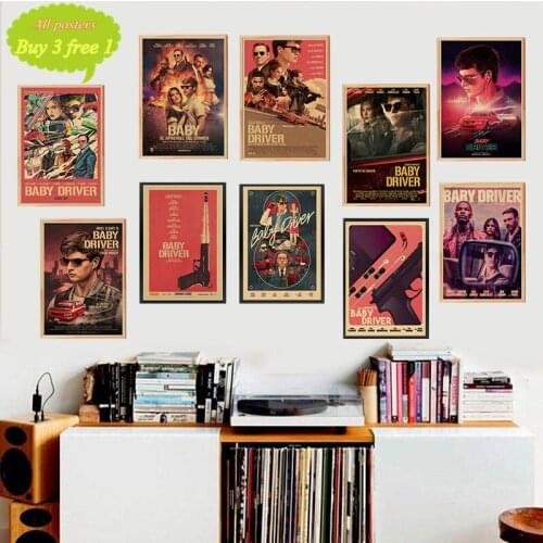 Baby Driver Movie Kraft Poster Home Decor Wall Decorative Paintings vintage poster Picture Printings