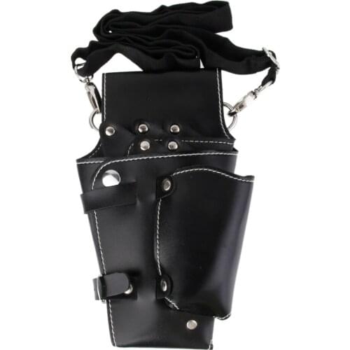 Salon Hairdressing Rivet Scissors Clips Holster Pouch - Black