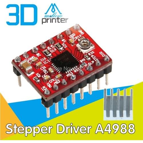 High Quality 5pcs/lot 3D Printer Reprap Stepper Driver A4988 Stepper Motor Driver Module with Heatsink Free shipping