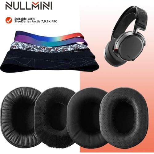 NullMini Replacement Earpads for SteelSeries Arctis 7,9,9X,PRO Headphones Memory Foam Thicken Leather Sleeve Earphone Earmuff