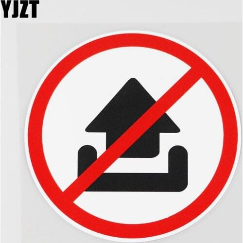 YJZT 11.5CMX11.5CM Prohibition Sign PVC Decal Superior Quality Car Sticker Label 11B-0127