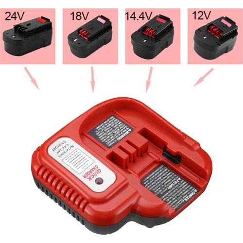 9.6V-24V Battery Charger for Black and Decker HPB24 FS12B HPB96 HPB18 FS18C