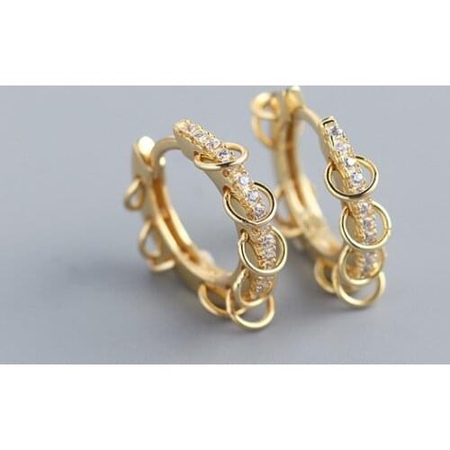 925 Sterling Silver Circle Hoop Earrings for Women Men Punk Trendy Party Accessories Fashion Jewelry Gift