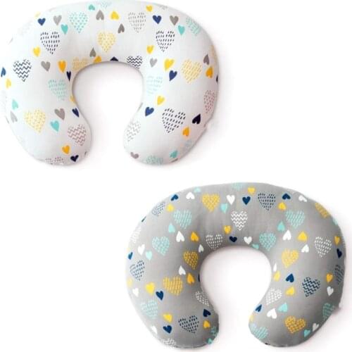 2 Pcs Baby Infants Feeding Pillowcase U Shaped Cushion Breastfeeding Nursing Pillow Cover