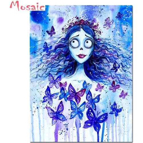 5D Diamond Painting Butterfly Bride Angel diamond Embroidery Full Square round Drill Full Mosaic cartoon Home Wall Decoration