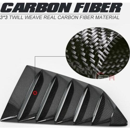 Car Accessories For Nissan 08-17 R35 GTR TS Style Carbon Fiber Rear Window Louver Glossy Finish Side Air Duct Fibre Tuning Vent