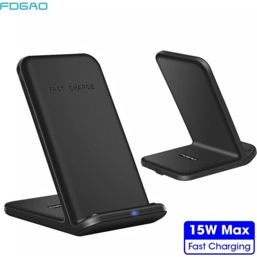 15W Qi Wireless Charger for Samsung S9 S10 S20 iPhone 11 X XS MAX XR 8 for Xiaomi 10 Huawei P40 Pro Fast Wireless Charging Stand