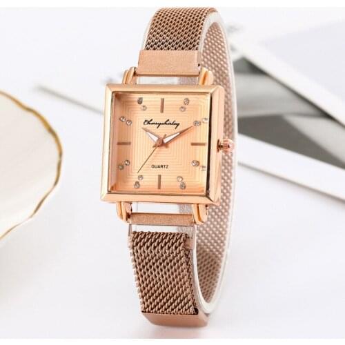 2020 new classic square head Luxury Women Watches Magnetic new Fashion Female Clock Quartz Wristwatch Fashion Ladies Wrist Watch