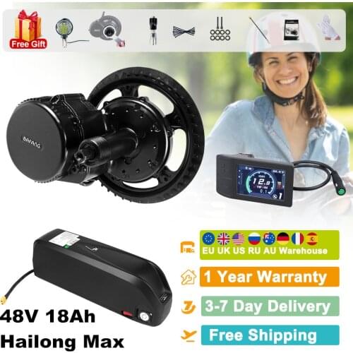 Bafang BBS01B 48V 250W Mid Drive Motor 8fun BBS01 Electric Bike Conversion Kit With 18Ah Downtube Battery Power E-Bike Engine