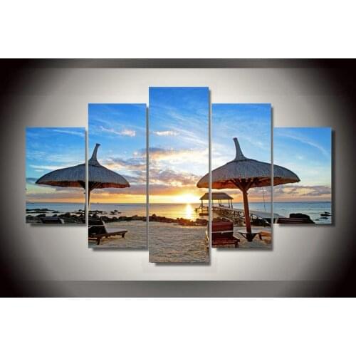 HD Printed Mauritius Sunset Island Painting Canvas Print Room Decor Print Poster Wall Picture Canvas Painting On The Wall