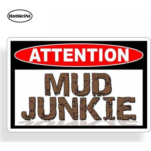 HotMeiNi 13cm x 8.8cm Mud Junkie Sticker Off Road ATV UTV 4x4 Car Vehicle Window Bumper Decal Car Sticker Graphic