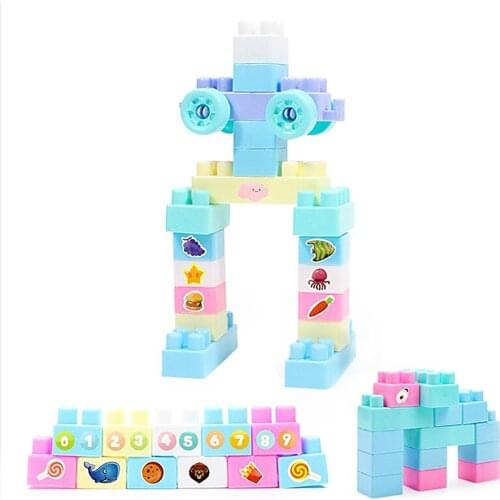 100pcs DIY Building Blocks Set Assembled Building Robot Blocks Buildings Toys Mini Blocks City for Kids