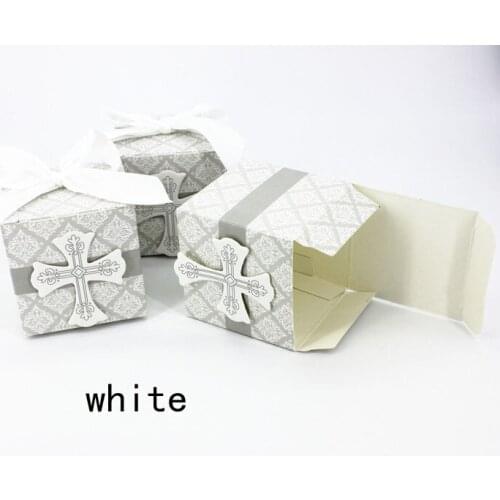 Creative white candy chocolate paper gift box for wedding birthday tea party favor decoration