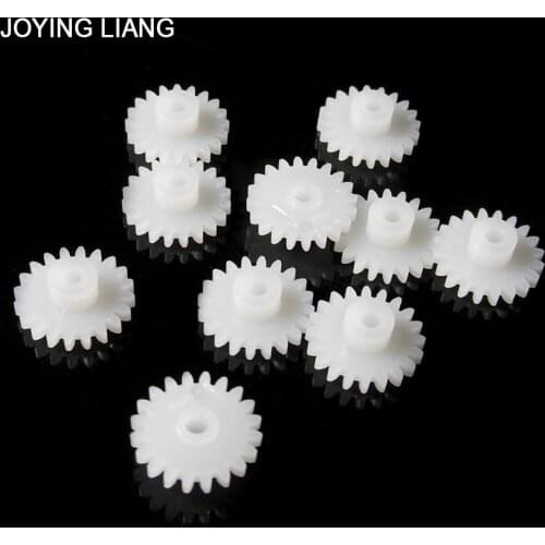 202A Modulus 0.5M 20 Tooth Plastic Gear Wheel Toy Accessories POM 20T 2mm Shaft Hole Gears 100pcs/lot