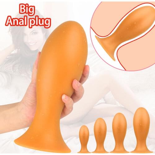 Soft Huge Anal Plug Adult Button Erotic Silicone Big Anal Balls Prostate Massager Dilatodor Anal Vaginal Expanders Sexy Toys