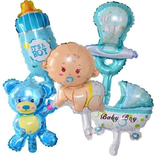 Baby Boy Balloons Set Baby Shower Birthday Party Decorations Kids Foil Balloon