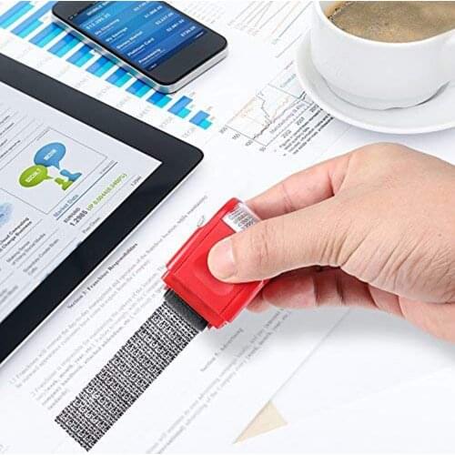 New Creative Identity DIY Roller Stamp Privacy Protection Information Coverage Data Protector Messy Code Office stationery