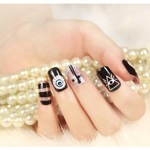 Wholesale New Excellent Glitter Powder Nail Art Sticker Self-adhesive full Nail Wrap Decoration Decal 200pks/lot free shipping