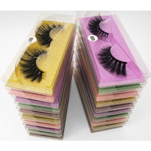 Wholesale eye lashes mink bulk 4/30/50/100 pcs natural false eyelashes set dramatic 3d wispy fake lashes fluffy long lash