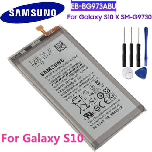 SAMSUNG Original EB-BG973ABU 3400mAh Battery For Samsung Galaxy S10 S10 X SM-G9730 SM-G973 G973F G973U G973W Mobile Phone +Tools