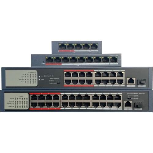 Original HIK 4CH 8CH 16CH 24CH PoE LAN Network Switch, DS-3E0105P-E/M DS-3E0109P-E/M DS-3E0318P-E/M DS-3E0326P-E/M Economic