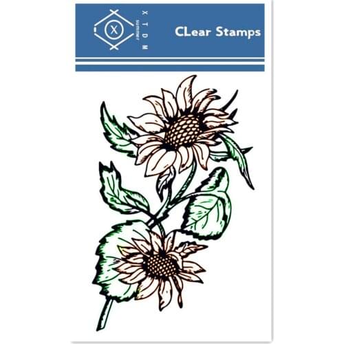 PANFELOU 6.5*9cm sunflower Transparent Silicone Rubber Clear Stamps cartoon for Scrapbooking/DIY Easter wedding album