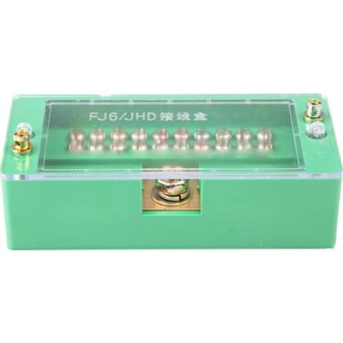 FJ6/JHD One-in-Ten-out Junction Box Wire Cable Seperater Wiring Terminal Board Distribution Box Distribution Box 1 In 10 Out