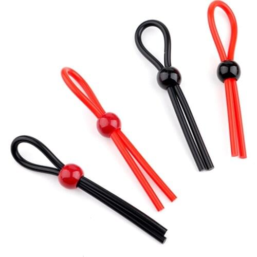 Adjustable Penis Ring Rope Silicone Ejaculation Delay Cock Scrotum Ring Male Lasting Cockring Sex Toys for Adults Men Wholesale