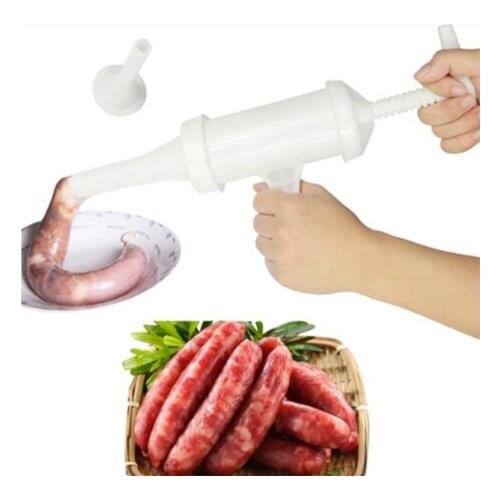 Manual Sausage Meat Fillers Machine for Sausage Meat Stuffer Filler Hand Operated Sausage Machines Food Maker Funnel Nozzle Set