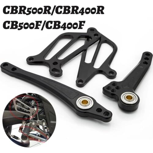Motorcycle Brake Gear Shift Shifter Lever + Wing For Honda CBR500R/400R/CB500F/400F CBR400R Racing Footrest Rearset Foot Peg