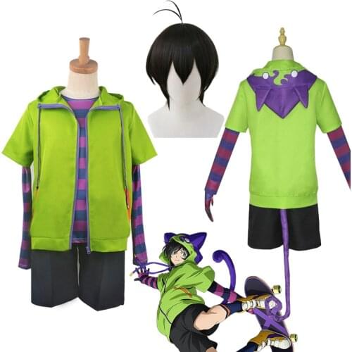 SK8 the Infinity Anime Miya Chinen Cosplay Hooded Costume Men Women Wig Hoodie Jacket Tail Gloves Party Outfits SK Eight Suit