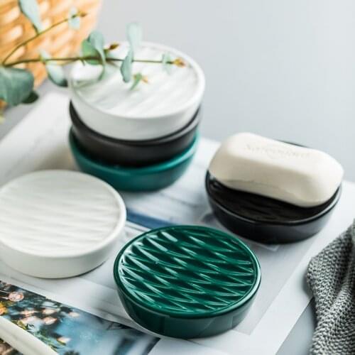 Nordic ins ceramic soap box hotel bathroom soap dish club restaurant soap dish ceramic soap holder