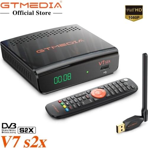 Gtmedia v7 s2x DVB-S2 AVS+VCM/ACM FHD 1080P Satellite Receiver with usb wifi gtmedia v7s2x Digital Receptor Upgrade Freesat v7s