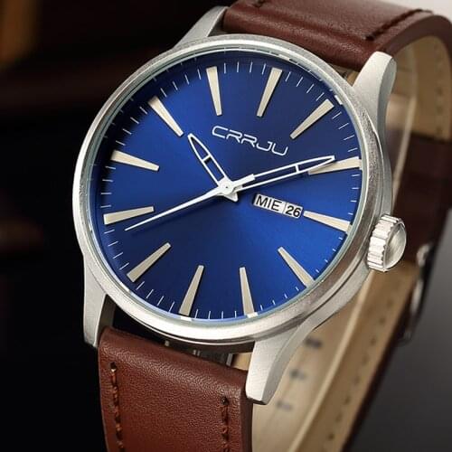 Top Luxury Brand Men Sports Watches Mens Quartz Date Clock Man Leather Army Military Wrist Watch Relogio Masculino