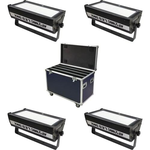 Flight Case Packing 4pcs/lot 1000W Led Stage Strobe Light 800PCS SMD 50-50 Cree Led Lamp White Shining Blinder Special Effect