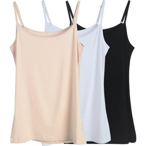 1/2Pcs Women Camisoles Summer Girl Sexy Strap Cotton Sleeveless Thin Camisole Vest Solid Top Base Vest Tops Female Undies