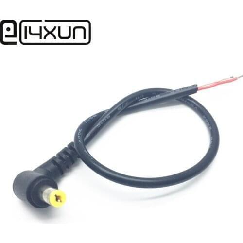 1pcs DC 5.5x2.1mm power plug 90 degree elbow single male 3A 5.5 * 2.1mm all copper wire