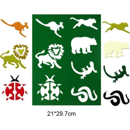 1pc Forest Animals Stencils Handmade DIY Stencils Painting Template Doodle Hollow Painting Ruler Cartoon Template