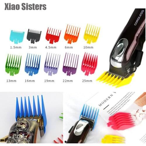 10pcs Hair Clipper Limit Comb Guide Attachment Size Barber Replacement 3/6/10/13/16/19/22 Dropship /25/1.5/4.5mm Salon Supplies